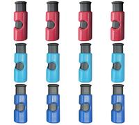 MEMOFYND 12 mollette multifunzione con chiusura a sacchetto in blu scuro, blu chiaro e rosso, ideali per chiudere sacchetti, come frigorifero, mollette per congelatore