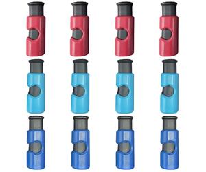 MEMOFYND 12 mollette multifunzione con chiusura a sacchetto in blu scuro, blu chiaro e rosso, ideali per chiudere sacchetti, come frigorifero, mollette per congelatore