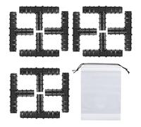 MEMOFYND 12 pezzi connettore per tubi a 3 vie con 1 tasca trasparente con coulisse in 1 pezzo, connettore a T, accessori per sistemi di irrigazione, adatto per terreni agricoli, giardino (nero)