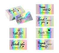 MEMOFYND 140 biglietti di ringraziamento laser arcobaleno, biglietti di ringraziamento olografici arcobaleno, adatti per il giorno del Ringraziamento, per la festa di mezz'autunno, regali di laurea