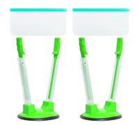 MEMOFYND 2 pezzi porta sacchetti salvafreschezza con 2 sacchetti salvafreschezza, porta sacchetti per sandwich, porta sacchetti congelatore (verde)