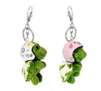 MEMOFYND 2 portachiavi con tartaruga da moto, grazioso ciondolo a forma di tartaruga verde, portachiavi personalizzato, portachiavi a forma di tartaruga., beige., M
