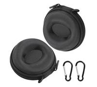 MEMOFYND 2 scatole da viaggio per orologi con 2 moschettoni, scatola portaorologi, supporto per cassa orologi, da uomo, scatola da viaggio, custodia protettiva per orologi (nero)