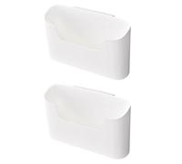 MEMOFYND 2 scatole portaoggetti da parete, senza punch, scatola autoadesiva, multiuso, per cucina, bagno.