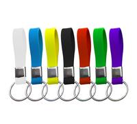 MEMOFYND 7 portachiavi identificativi, braccialetti in silicone, portachiavi da polso, portachiavi per auto, per uomini e donne (7 colori), Blu, Taglia unica