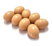MEMOFYND 8 uova artificiali, uova di legno artificiali, uova di legno, uova di legno ostetriche, note di pollo, attrezzi per l'allevamento di pollame (beige)