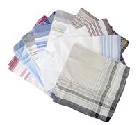 MEMOFYND 9 Pezzi Classico Fazzoletto da Uomo a Righe, 100% Cotone Morbido Multicolore, Fazzoletto da Taschino a Quadri, Adatto per Cene di Lavoro e Celebrazioni