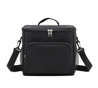 MEMOFYND Borsa termica per il pranzo, 1 pezzo, tracolla regolabile, dimensioni extra grandi, borsa per il pranzo da picnic, a prova di perdite e raffreddamento, riutilizzabile. (nero)