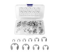 MEMOFYND Clip E-Clip, 120 pezzi, in acciaio inox, argento, accessori meccanici