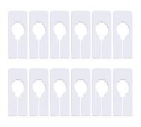 MEMOFYND Divisori per guardaroba, 12 pezzi, divisori per grucce, accessori assortiti, divisori per mensole bianche, divisori per l'organizzazione di armadi, divisori scrivibili (bianco)