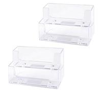 MEMOFYND Espositore per Carte in 2 Pezzi, Espositore per Carte a Due Livelli, Porta Biglietti Da Visita in Acrilico, Organizer per Carte, Accessori per La Decorazione Della Scrivania