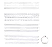 MEMOFYND Misura anello regolabile in 12 pezzi, anello riduttore invisibile, riduttore, anello riduttore, anello riduttore, cordino trasparente, accessori per anelli, set di regolazione dell'anello, 4