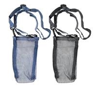 MEMOFYND Portabottiglie per Acqua 2 pezzi Con tracolla regolabile, tasca Per bottiglia d'acqua Per l'escursionismo, la Corsa a Piedi, il Camping (Nero, blu Airone)