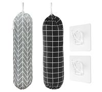 MEMOFYND Set di 2 ganci organizer per sacchetti di plastica, organizer per plastica e borse per il trasporto, dispenser per borse della spesa, porta borse da parete, borsa a corda, buon aiuto per