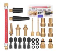 MEMOFYND Set di 30 adattatori per valvole della bicicletta, accessori per bicicletta, valvola per auto, tutti gli adattatori per valvole per bicicletta, adattatore per valvola, pompa di alimentazione,