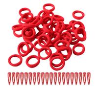 MEMOFYND Set di 60 Fasce per Capelli Rosse Con 20 Forcine, Elastici di Ricambio, Accessori Semplici per Capelli