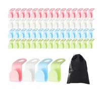 MEMOFYND Set di 60 ganci di collegamento con custodia, gancio in plastica, prolunga appendiabiti