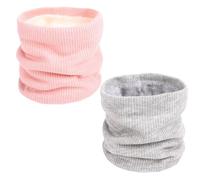 MEMOFYND Set Di Sciarpe Invernali Lavorate a Maglia in Confezione Da 2 (Rosa E Grigio), Sciarpa Maglione Con Fiocchi Di Neve per Il Calore Del Collo, Sciarpa in Misto Lana, Sciarpa Invernale Unisex.