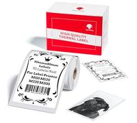 Memoking Etichette Termiche Bianche Compatibile con Phomemo M110,M220,M221,M150,M250,M108,M100,M120,M200 e Memoking M260 Stampante per Etichette, 50 x 80 mm (1,96 "x 3,14"), 90 Etichette per Rotolo