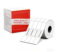 Memoking Etichette Termiche Compatibile con Phomemo M110,M220,M221,M150,M250,M108,M100,M120,M200 e Memoking M260 Stampante per Etichette, 10 mm x 20 mm (0,39'' x 0,78''), 1200 Etichette per Rotolo