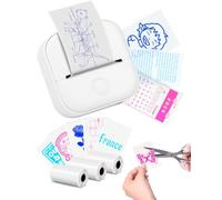 Memoking Mini Stampante Termica-T02 Stampante Termica Portatile Bluetooth Print Pods Portable Mini Printer per Grafici di Studio, l'apprendimento, Appunti di Studio, Diagrammi Anatomici, Foto, Regalo