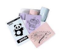 Memoking T02/M02L/Q02E/M02/M02X Carta Termica Rosa/Verde chiaro/Viola - 20 anni Adesiva 50 mm x 3,5 m, Termica Carta Adesiva per Journal, Testi, Fotografici, Appunti di Studio, DIY e altro, 3 Rotoli