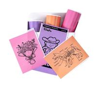 Memoking T02/M02L/Q02E/M02/M02X Carta Termica Viola/Rosa/Arancione - 20 anni Adesiva 50 mm x 3,5 m, Termica Carta Adesiva per Journal, Testi, Fotografici, Appunti di Studio, DIY e altro, 3 Rotoli