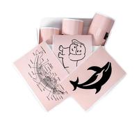 Memoking T02/M02L/Q02E/M02/M02X Rosa Carta Termica T02 Mini Printer Sticker Paper Refill, 50 mm x 3,5 m, durata 20 anni, Carta Adesiva per Foto, Apprendimento, Appunti, Diari, Fai da Te, 3 rotoli