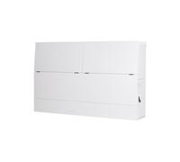 Memomad Testiera Bali Bianco per Letti Fino a 160 cm di Larghezza - testiera Funzionale con Molto Spazio di stivaggio - testiera Moderna in Legno di Pino massello e MDF Laccato Bianco