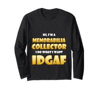 Memorabilia Collector IDGAF Meme Nostalgic Movie Stage Props Maglia a Manica