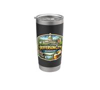 Memorabilia dei visitatori della città di Jefferson City Missouri Souvenir Bicchiere termico in acciaio inox doppia parete