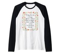 Memorare Preghiera Devozione Beata Madre Cattolica Maglia con Maniche Raglan