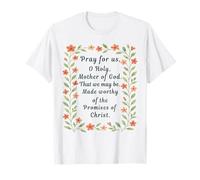 Memorare Preghiera Devozione Beata Madre Cattolica Maglietta
