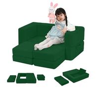 MeMoreCool Cord, divano da gioco per bambini, in gommapiuma, con elementi da costruzione, divano pieghevole al buio, per camera da letto, mini divano modulare per camera dei giochi, mattoncini morbidi