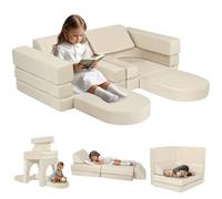 MeMoreCool Divano da gioco pieghevole, per bambini a partire dai 6 anni, ideale, colore beige