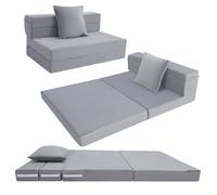 MeMoreCool Materasso pieghevole matrimoniale, in schiuma ad alta densità, divano pieghevole a Z, materasso futon pieghevole, per dormire, tenda auto, viaggi, 12 cm di spessore