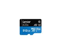 Memoria flash Lexar 633x 512 GB MicroSDXC UHS-I Classe 10 (512GB microSDXC High Speed with Adapter Class 10) [LSDMI512BB633A] - Nouvo