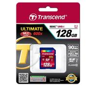 TS128GSDXC10U1 - Scheda di memoria SDXC, 128 GB Classe10 UHS-I 600x Ultimate