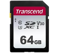 TS64GSDC300S - Scheda di memoria SDXC, 64GB, classe 10 UHS-I U1, 300S