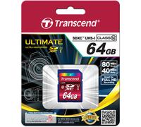 Memoria flash Transcend TS64GSDXC10U1 64GB SDXC MLC Classe 10 - Nouvo