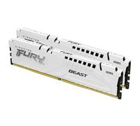 Kingston FURY Beast Bianco DDR5 32GB (2x16GB) 6400MT/s CL32 DIMM Memoria Gaming per Computer Fissi Kit da 2 AMD EXPO e Intel XMP - KF564C32BWEK2-32