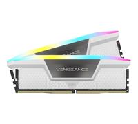 CORSAIR VENGEANCE RGB DDR5 RAM 32GB (2x16GB) 6400MHz CL36-48-48-104 1.35V AMD EXPO Intel XMP 3.0 Memoria per Computer - Bianco (CMH32GX5M2B6400Z36W)