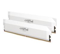 Crucial Pro RAM DDR5 64GB Kit (2x32GB) 6400MHz CL40, Memoria Overclocking Gaming, Intel XMP 3.0 / AMD EXPO, Memoria PC RAM DDR5 64GB, Bianco - CP2K32G64C40U5W