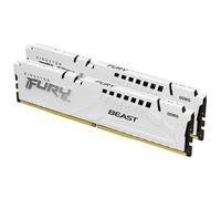 Kingston FURY Beast 32GB 6400MT/s DDR5 CL32 DIMM (Kit da 2) Bianco Memoria Gaming per Computer Fissi - KF564C32BWK2-32