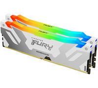 Kingston FURY Renegade DDR5 RGB Argento/Bianco XMP 64GB (2x32GB) 6400MT/s CL32 DIMM Memoria Gaming per Computer Kit da 2 - KF564C32RWAK2-64