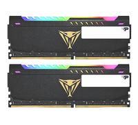 KIT DDR4 PATRIOT VIPER STEEL RGB BLACK 32GB (2x16GB) 3200Mhz CL18 - RGB- HS DUAL CHANNEL PVSR432G320C8K