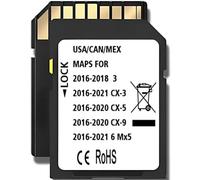 Memoria SD Card di navigazione, compatibile con: (2016-21)-Cx3. (2016-20)-Cx5. (2016-20)-Cx9. (2016-22)-Mx5. (2016-18)-3. (2016-22)-6, Can/Mex/USA Maps