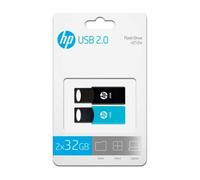2 pendrive hp v212w 32gb usb 2.0 pack 2 pz 32 gb - usb 2.0 hpfd212-32-twin drive flash usb 1 pendrive blu + 1 pendrive nera