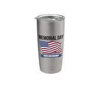 Memorial Day Honor and Remember USA Flag 2026 Onore militare Bicchiere termico in acciaio inox doppia parete