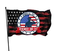 Memorial Day Remember And Day Bandiera 3x5 piedi Banner Poster Sfondo decorativo Decorazione da parete Poliestere Applicare a giardino Cortile Casa Dindoor Esterno